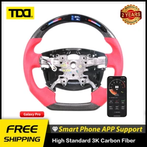 TDD Carbon Fiber LED Steering Wheel for Land Rover Discoverer 3 Freelander 2 - Picture 1 of 8