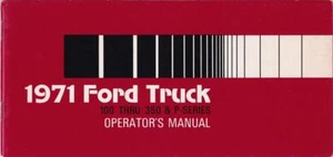 ORIGINAL NOS 1971 Ford F100 F250 F350 Owners Manual Pickup Truck User Guide Book - Picture 1 of 2