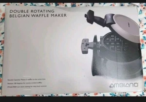 Ambiano Double Rotating Belgian Waffle Maker-Makes 2 Extra-Thick Waffles-NEW-NIB - Picture 1 of 9