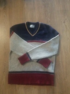 Suéter de colección para hombre Le Tigre cuello de vaca hecho en EE. UU. talla L logotipo bordado - Imagen 1 de 12