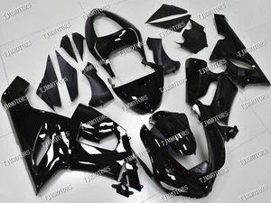 For Ninja ZX-6R 05-06 Gloss Black ABS Injection Mold Bodywork Fairing Kit Panels - Picture 1 of 9