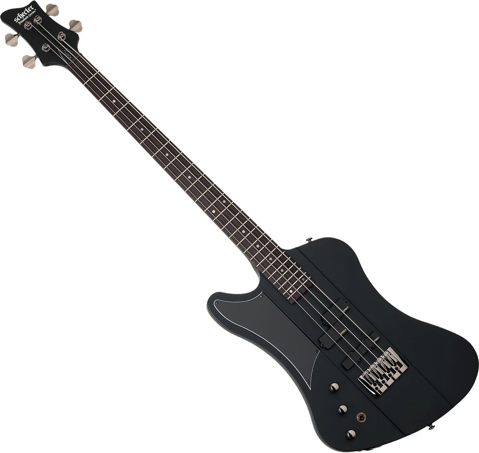 Schecter Sixx Left-Handed Electric Bass in Satin Black Finish - Image 1 of 1