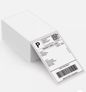 50 - 4x6 Fächerfaltung Thermoetiketten Direktversandetikett UPS Zebra Rollo Drucker - Bild 1 von 8