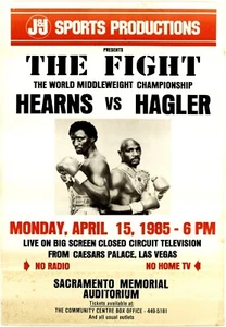 Heim Wandkunstdruck - Vintage Sportposter - HEARNS V HAGLER - A4 - Bild 1 von 1
