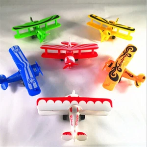 Mini Aereo Vintage Modello Aereo Aliante Biplano Modello Aereo Bambini Giocattolo Pl mj - Foto 1 di 12