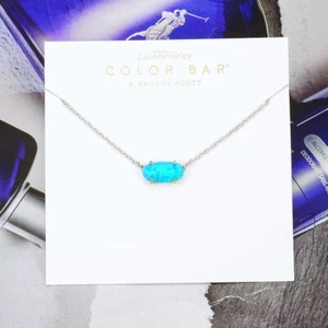 AUSVERKAUF!! Kendra Scott Ever Türkis Kyocera Opal Halskette silberfarben - Bild 1 von 5