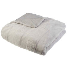 Faux Fur Blanket 60x80 Queen Size Throw Blanket with Plush Faux Fur Front Back