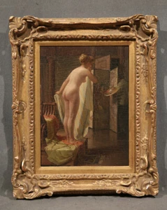 American oil Nude Model with Artist painter Frederick J. Mulhaupt - Picture 1 of 15