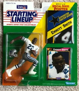 1992 STARTING LINEUP EMMITT SMITH NFL ACTION FIGURE NEW ON CARD “B” - Picture 1 of 12