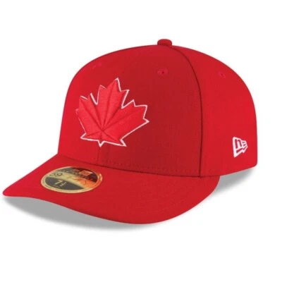 Toronto Blue Jays MLB New Era 5950 Sobre el Campo Bajo Perfil 59FIFTY Sombrero Ajustado-Rojo Foto 1 de 4