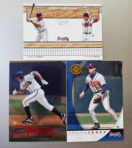 Chipper Jones 3 Card Lot 2003 Leaf Insert / 2001 Donruss / 2000 Stadium Club - Bild 1 von 3
