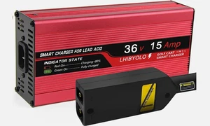 EZGO TXT Caricabatteria Carrello da Golf 36V 15A Carica Rapida Mantenitore Batteria Spina 2 Pin - Foto 1 di 12