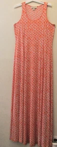 Michael Kors Maxikleid Damen Orange Weiß M Urlaub Resortwear Strand Reise - Bild 1 von 11