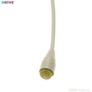 Gold Microphone Head Lavalier Shure ULX QLX SLX TA4F 4Pin BeltPack Launcher Tie - Picture 1 of 12