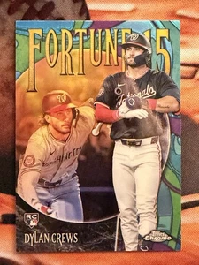 2025 Topps Chrome #F15-11 Dylan Crews Fortune 15 RC Washington Nationals NM/M  - Picture 1 of 2