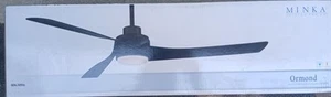 Minka Ceiling Fan 60 In Matte Black Ceiling Fan Ramote 3 blade - Picture 1 of 2