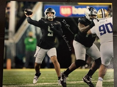 Dante Moore Oregon Ducks Signed 8x10 Photo Auto Autograph - Image 1 of 2