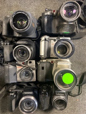 Lot of 8 Assorted Untested Cameras For Parts Only - image 1 of 4