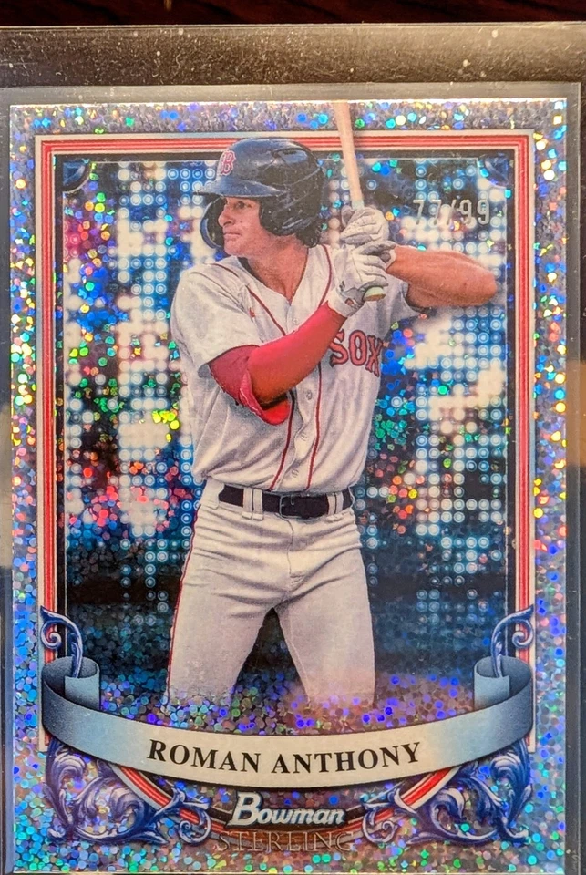 2024 Bowman Sterling ROMAN ANTHONY Prospect Speckle Refractor #BSP-34  77/99 - Image 1 of 2