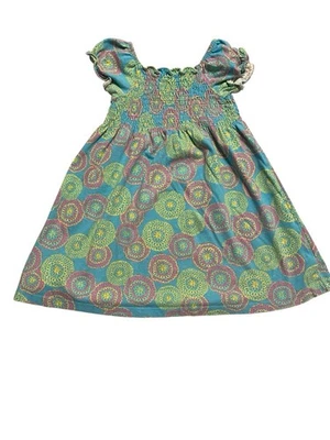 Authentic J. Khaki Little Girls Multicolored Floral Dress, Puff Sleeves Size 2T - Image 1 of 4