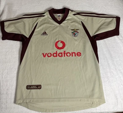 BENFICA PORTUGAL 2000 2001 AWAY FOOTBALL SOCCER SHIRT JERSEY ADIDAS VINTAGE MENS - Image 1 of 4