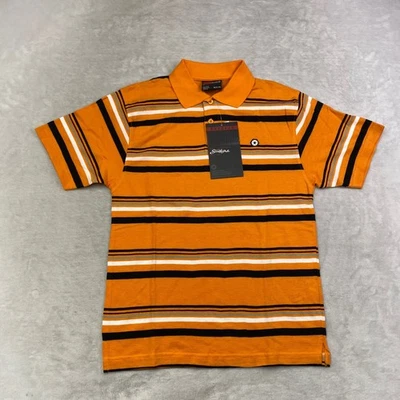 Polo Polo Polo Sur Naranja Rayas Niños Talla M 12-14 Algodón Foto 1 de 4