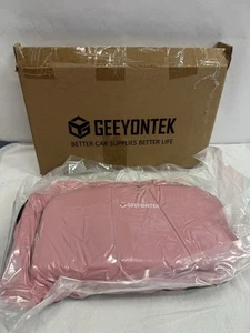 Cojín de asiento de coche Geeyontek con almohada para el cuello y soporte lumbar espalda ciática rosa/BK - Imagen 1 de 8