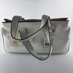Nine West White Pale Pebble Handtasche Tasche - Bild 1 von 19