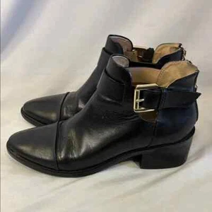 Geox Respira Boots Womens 38 Twinka Ankle Bootie Black Zip Comfort Casual - Picture 1 of 12