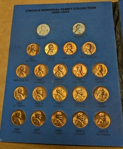 Lincoln Cent Penny Collection Album 1943-1992 Really Good Condition Shiny - Imagen 1 de 5