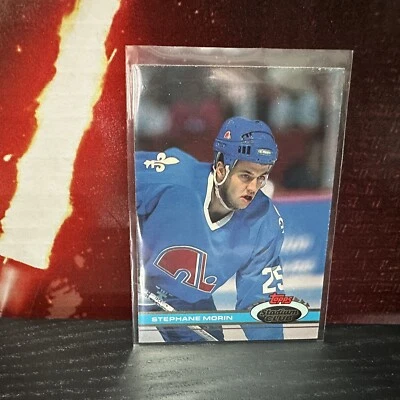 1991-92 Topps Stadium Club STEPHANE MORIN Hockey Card #216 Quebec Nordiques - Image 1 of 2