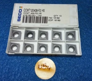 SECO CCMT120408-F2 CCMT 432-F2 HX CARBIDE INSERTS 10 PCS - Picture 1 of 3