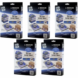 Space Bag Genuine Vacuum Seal Medium Sized Bag 5 Pack Airtight USB65215 - Picture 1 of 1
