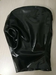 100% Full covered Head hood Natural Latex condom Hood Latex Black - Picture 1 of 7