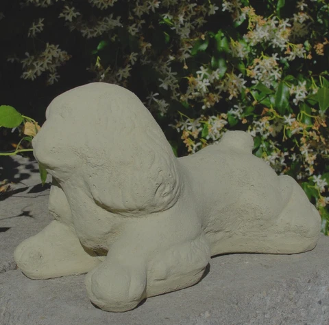 VINTAGE SPANIEL TERRIER SPRINGER STATUE Cement Concrete Outdoor Garden Dog Puppy Cover