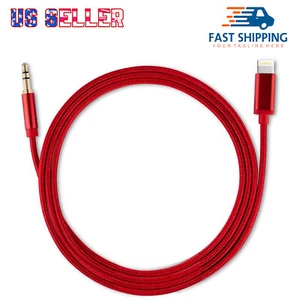 8Pin To 3.5 mm Headphone Jack Adapter AUX Audio Music Cable Car Cord For iPhone - Picture 1 of 11