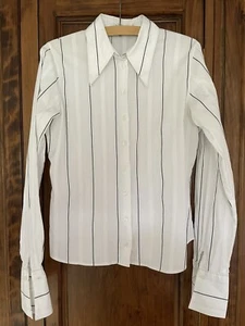Anne Fontaine White Cotton Muriel Shirt Size 3 Worn Once & Immaculate Condition - Picture 1 of 12