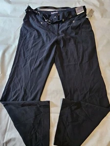 Laura Scott Navy Blue Career Dress Pants Belted Size 16 Petite New! - Picture 1 of 10