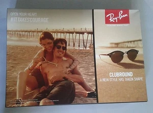 RAY-BAN SUN DOUBLE SIDED COUNTERCARD POSTER BOX SIZE 19.5 X 13.6 X 3.1 INCHES - Picture 1 of 4