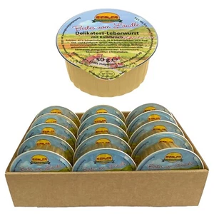 (18,65€/kg) Siedler DELIKATESS-LEBERWURST 12x50g Wurst albfood Portionen haltbar - Bild 1 von 2