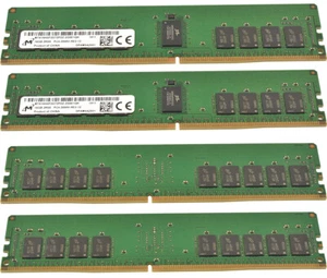 RAM 64 Go Micron 4x16 Go 2Rx8 PC4-2666V-RE2-12 serveur DDR4 MTA18ASF2G72PDZ-2G6E1 - Photo 1/3