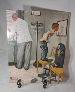 Norman Rockwell "At The Doctor's" Saturday Evening Post 1972 Litho on Canvas - Picture 1 of 7