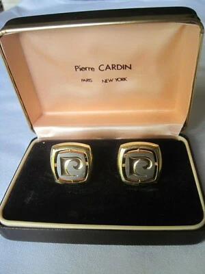 Pierre Cardin Logo Cufflinks, Big and Bold!  New Old Stock - Image 1 of 4