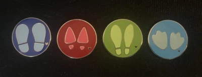 2007 - (4) - FOOTPRINTS - Cast Member Disneyland HIDDEN MICKEY Disney HM PINS - Image 1 of 2