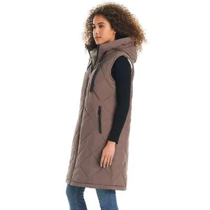 Women's Koolaburra UGG Reversible Quilted Puffer to Sherpa Long Midweight Vest l - Picture 1 of 1