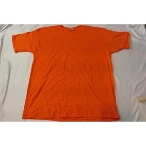 Vintage NEW OLD STOCK Men's ANVIL Single Stitch Pocket T-SHIRT Orange 2XL XXL - Picture 1 of 7