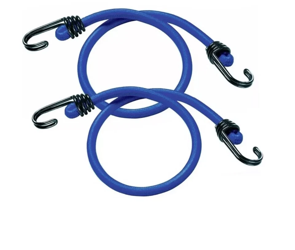Master Lock 3017EURDAT Twin Wire Bungee Cord 120cm Blue 2 Piece - Image 1 of 1