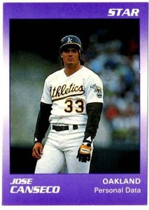 1990 Star Co. JOSE CANSECO (ex-mt) Oakland A's (card #11)