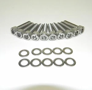 Pontiac 400 455 Allen Socket Head Stainless Steel Intake Manifold Bolt Kit NEW - Imagen 1 de 2