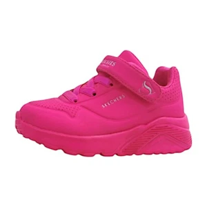 Skechers Uno Lite Kinderschuhe Mädchen Halbschuhe Klett Rosa Freizeit - Bild 1 von 3